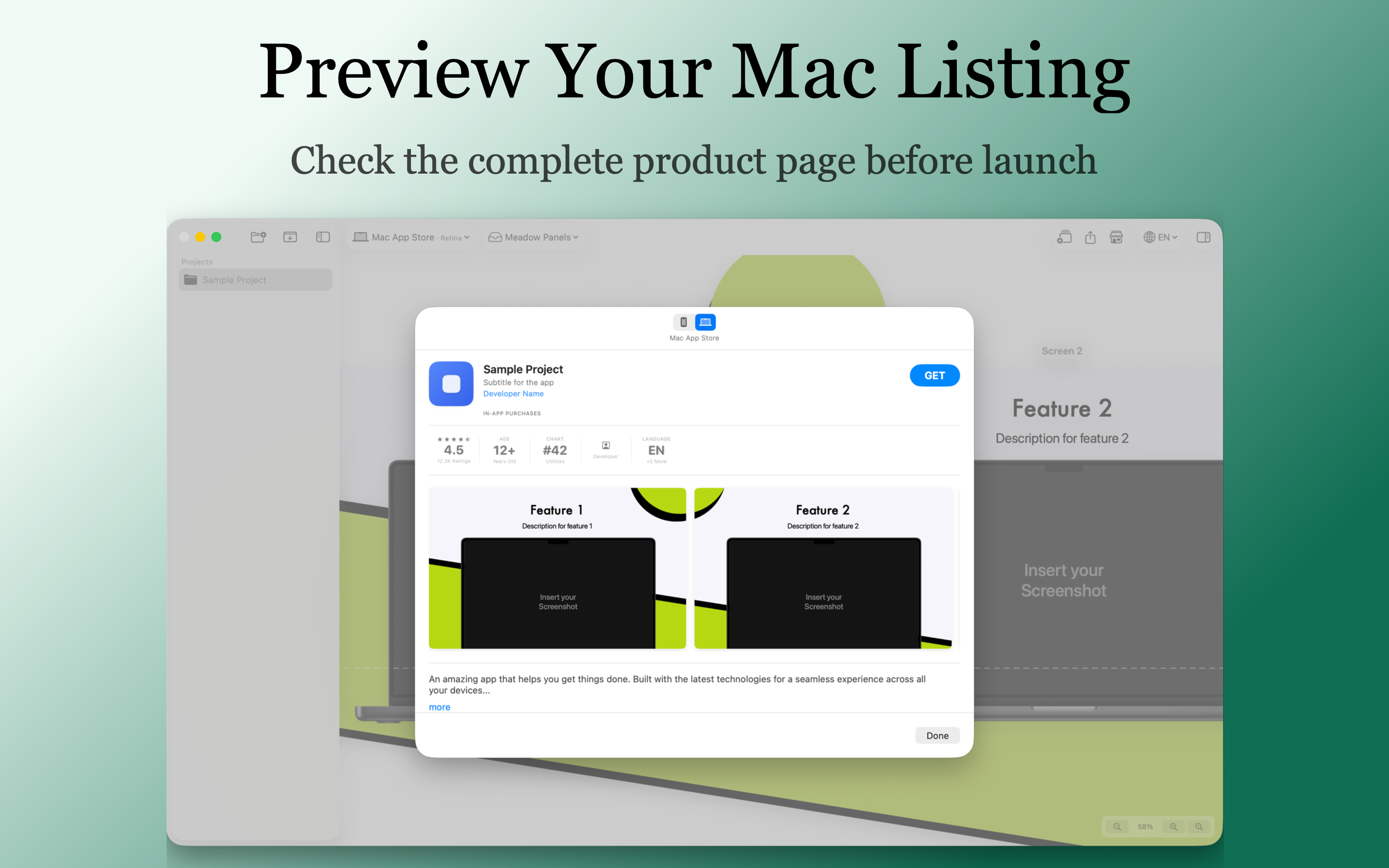 Official XShots App Store screenshot showing a Mac App Store product page preview